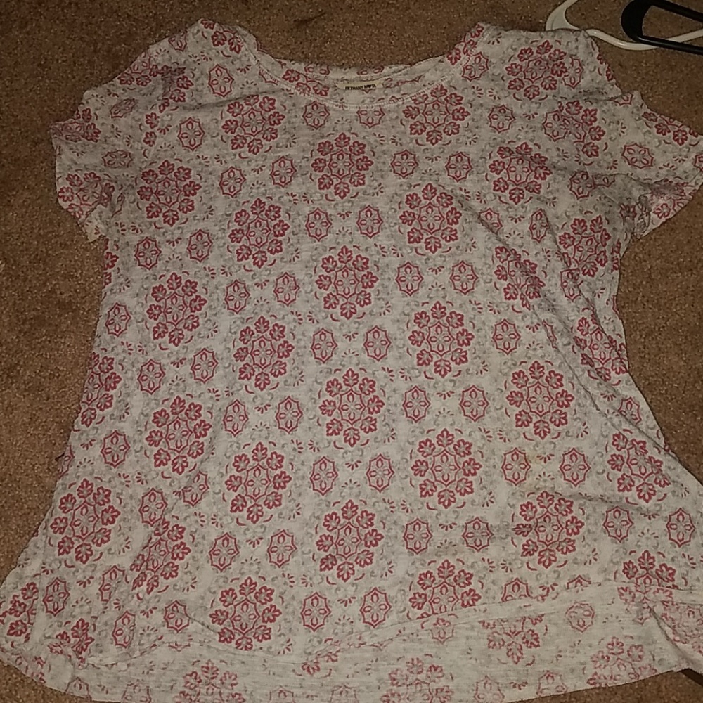 Snowflake patterned short sleeve shirt